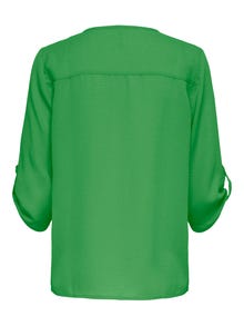 ONLY Loose fit V-Hals Mouwuiteinden met omslag Volumineuze mouwen Top -Kelly Green - 15226911