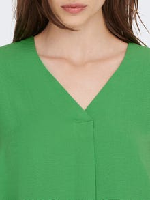 ONLY Loose fit V-Hals Mouwuiteinden met omslag Volumineuze mouwen Top -Kelly Green - 15226911