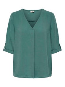 ONLY Solid colored 3/4 sleeved top -North Atlantic - 15226911