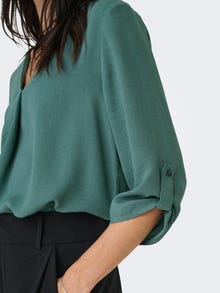 ONLY Solid colored 3/4 sleeved top -North Atlantic - 15226911