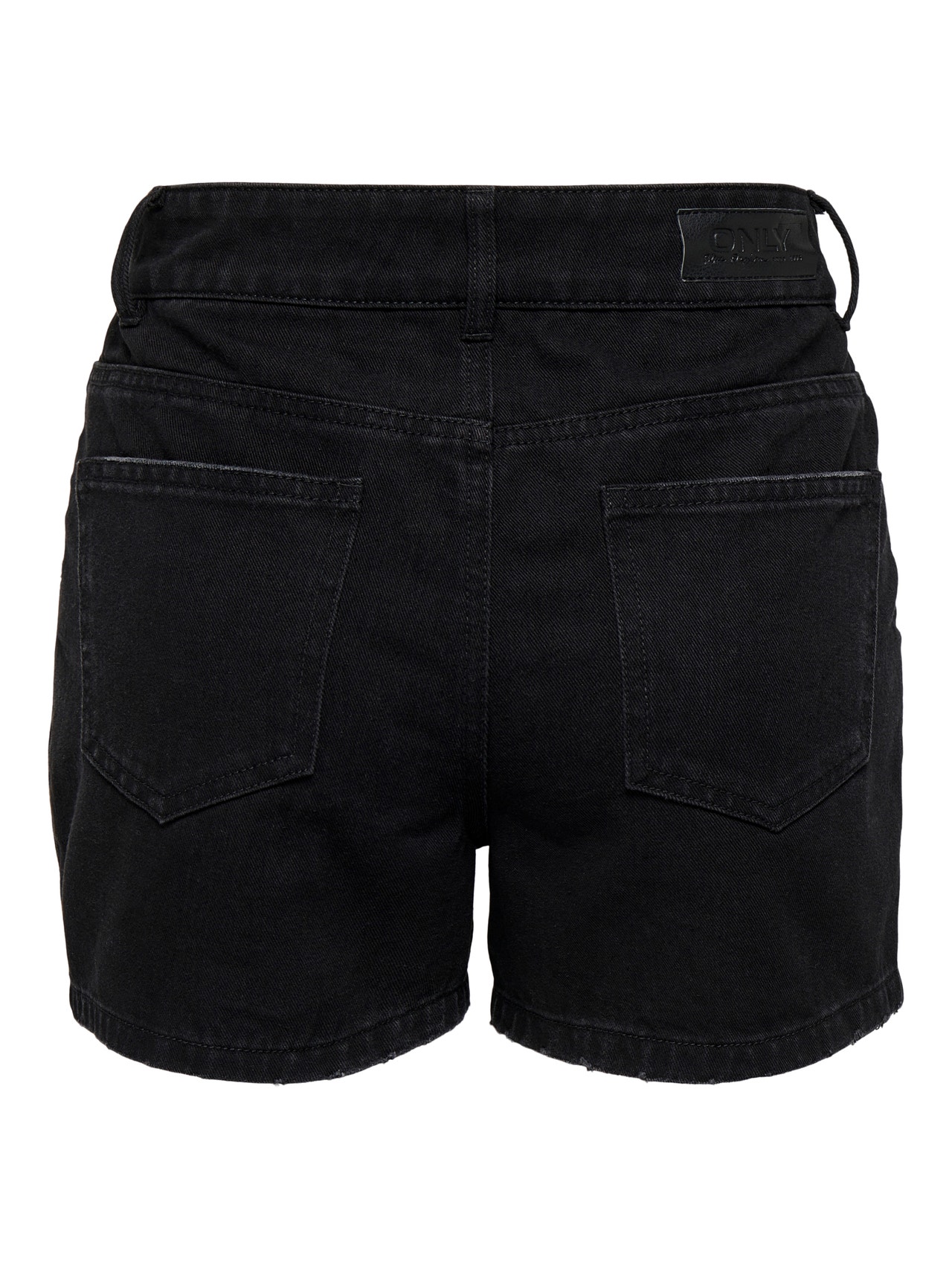 ONLY High waist Shorts -Black Denim - 15226947
