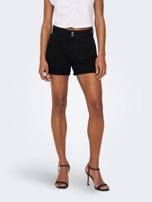 ONLY Hohe Taille Shorts -Black Denim - 15226947