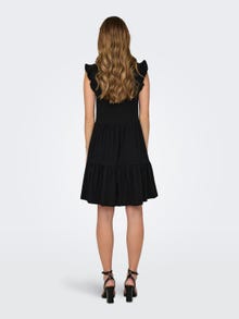 ONLY Mini kjole med flæse -Black - 15226992