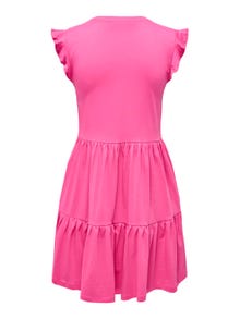 ONLY Mini dress with frills -Shocking Pink - 15226992