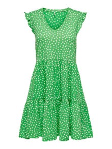 ONLY Regular fit O-hals Korte jurk -Kelly Green - 15226992