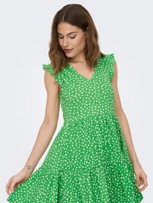 ONLY Ruches Jurk -Kelly Green - 15226992