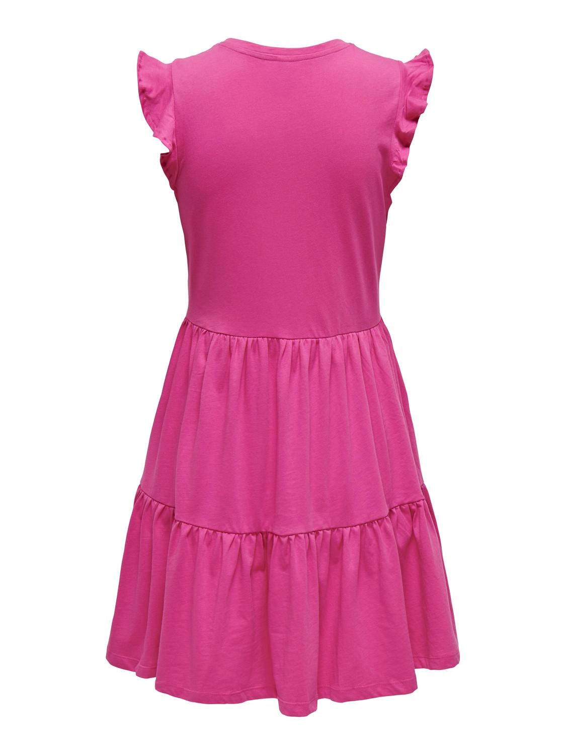ONLY Mini kjole med flæse -Raspberry Rose - 15226992