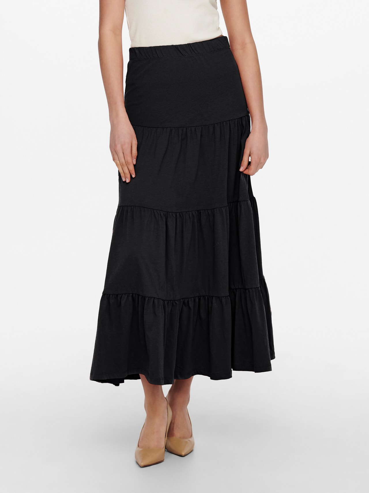 ONLY Long skirt -Black - 15226994