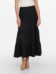 ONLY Ruches Maxi rok -Black - 15226994