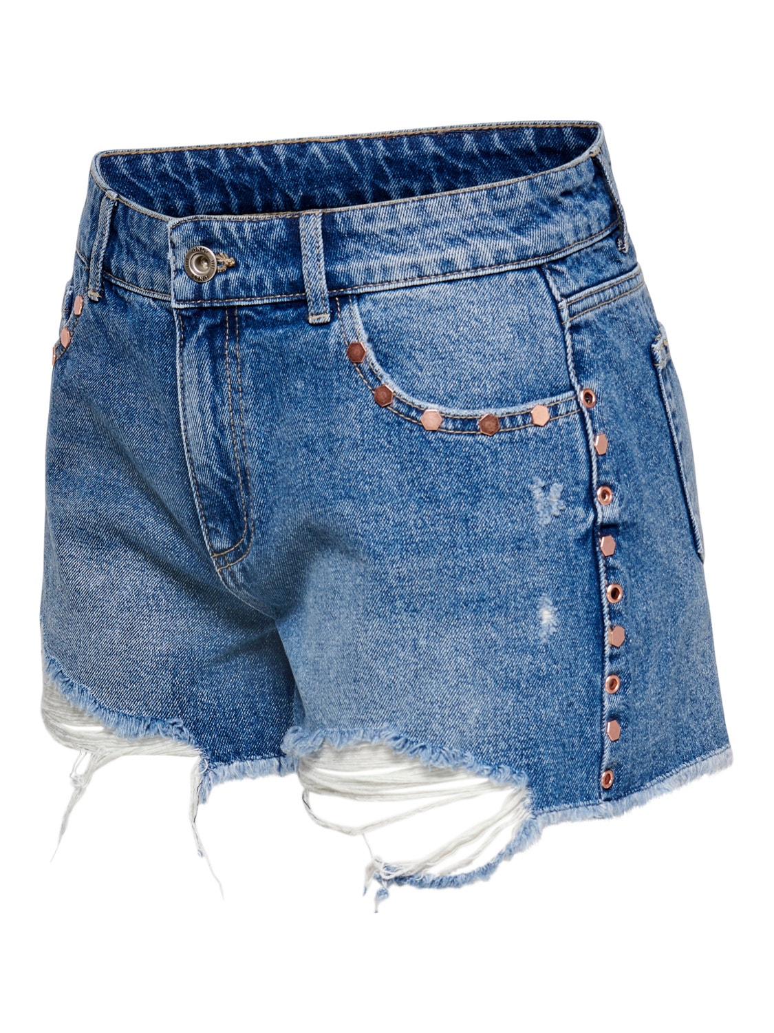 ONLY ONLsky vie reg clou Shorts en jean -Medium Blue Denim - 15226997