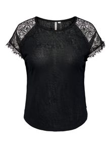 ONLY Regular Fit O-Neck T-Shirt -Black - 15227095