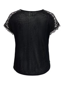 ONLY Curvy lace detail Top -Black - 15227095