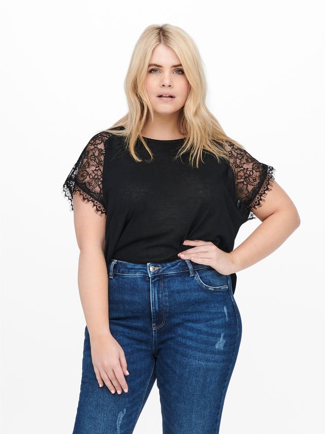 ONLY Curvy lace detail Top - 15227095