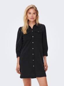 ONLY Manches longues Robe en jean -Washed Black - 15227104