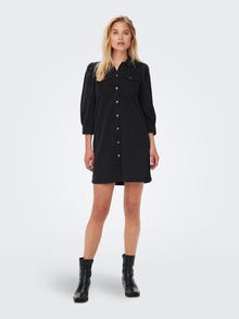 ONLY Mini denim dress -Washed Black - 15227104