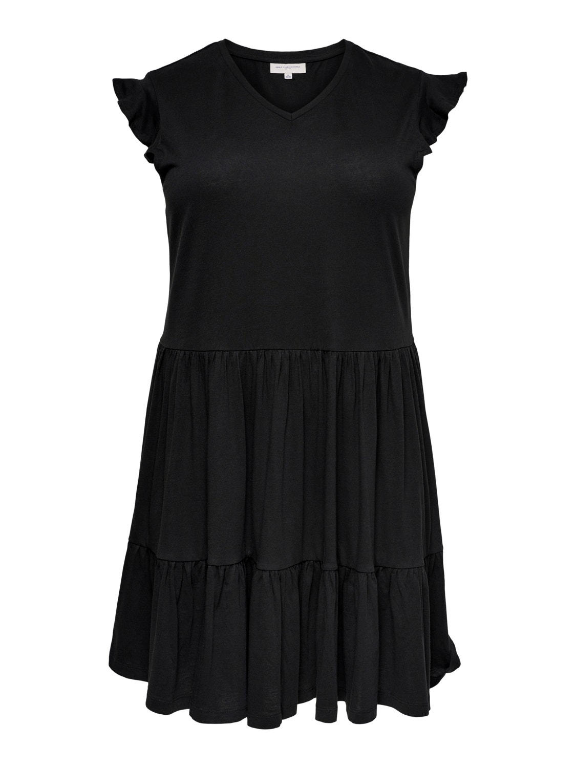 ONLY Normal geschnitten V-Ausschnitt Kurzes Kleid -Black - 15227182