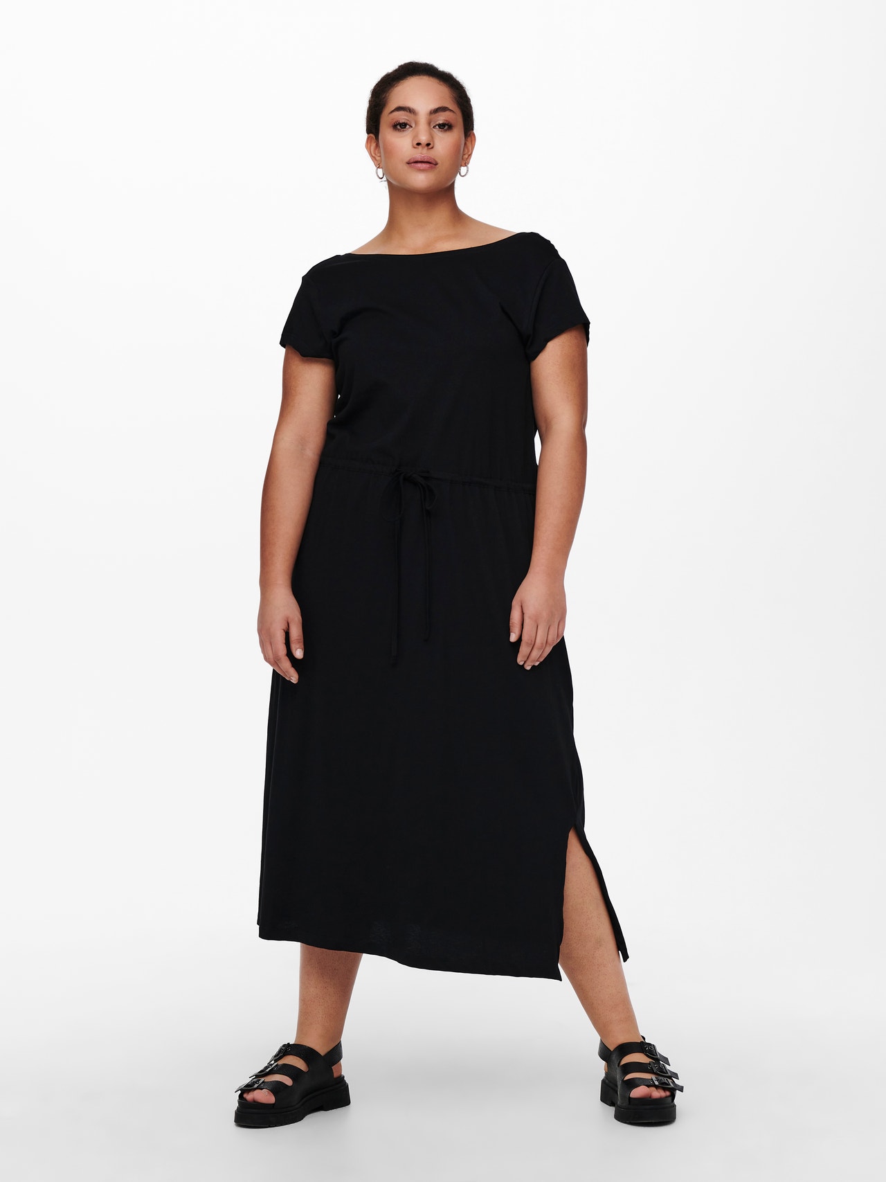 ONLY Regular Fit Round Neck Long dress -Black - 15227183