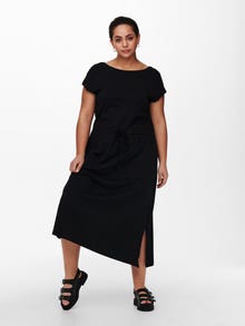 ONLY Normal geschnitten Rundhals Langes Kleid -Black - 15227183