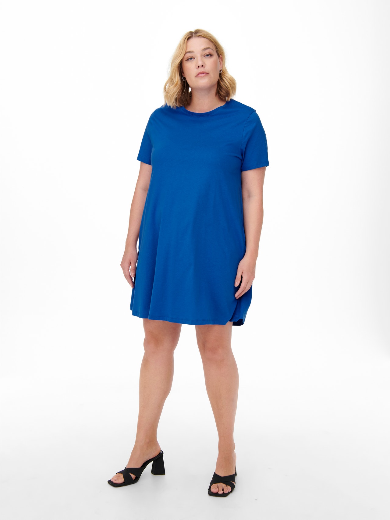ONLY Regular fit O-hals Korte jurk -Strong Blue - 15227186