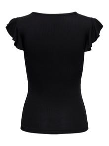 ONLY Con volantes Top -Black - 15227187