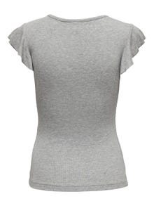 ONLY Tops Regular Fit Col rond -Light Grey Melange - 15227187