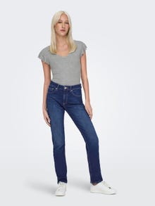 ONLY Normal geschnitten Rundhals Top -Light Grey Melange - 15227187