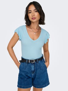 ONLY Regular fit O-hals Top -Clear Sky - 15227187