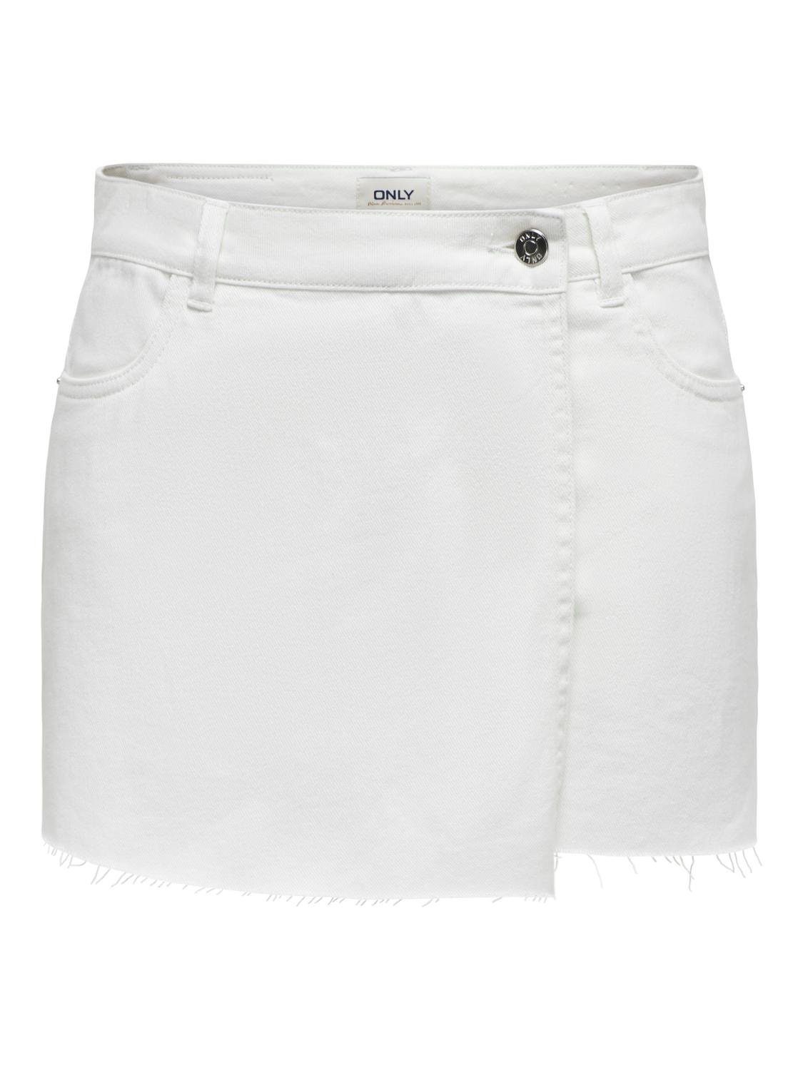 ONLY Jupe courte Taille moyenne -White - 15227220