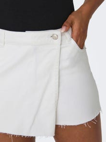 ONLY Mid waist Short skirt -White - 15227220