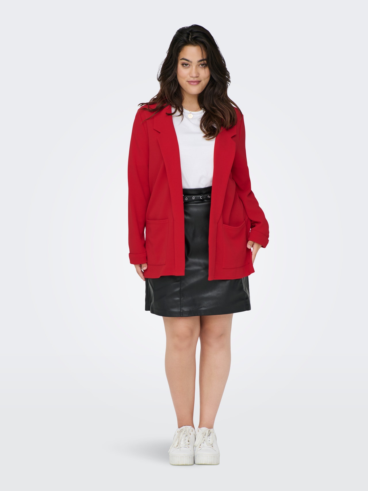 ONLY Blazers Regular Fit Col à revers -Mars Red - 15227525