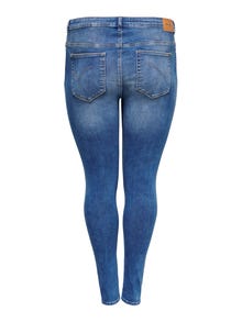 ONLY Curvy Carlaola Life Hw Destroyed Skinny Fit Jeans -Medium Blue Denim - 15227920