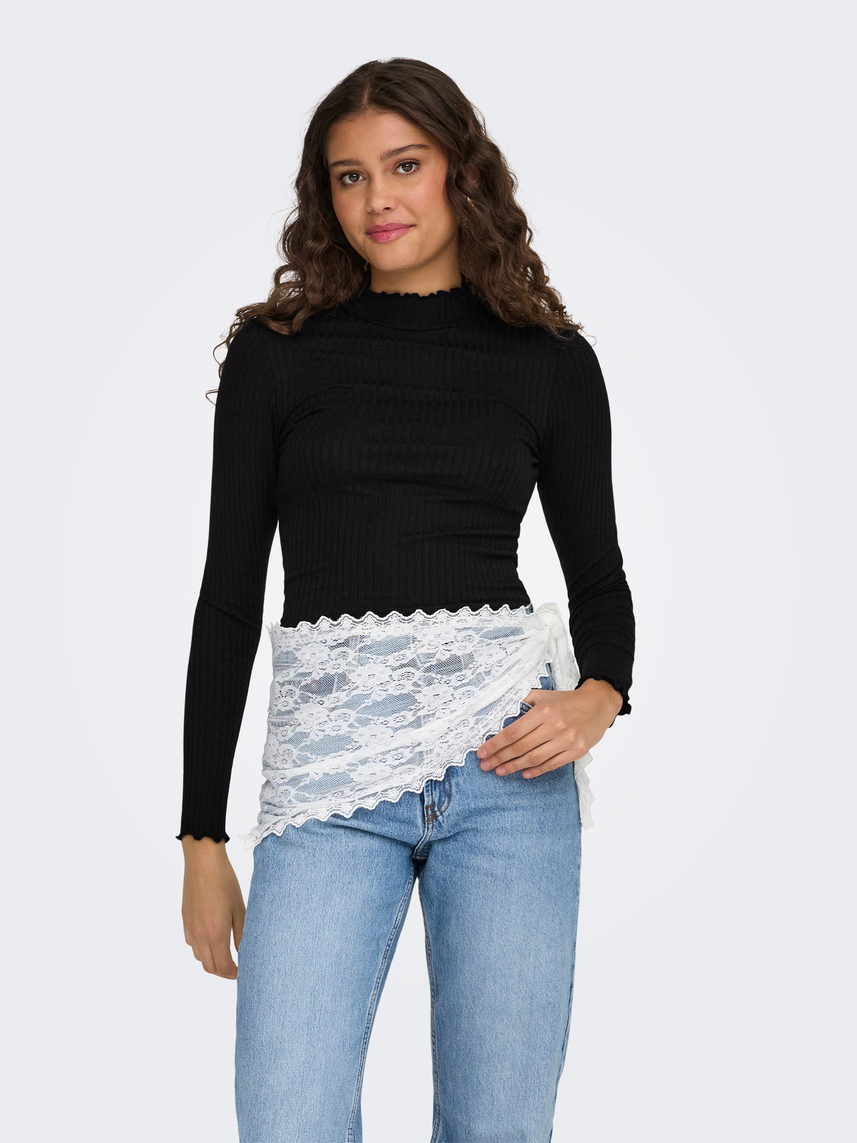 Frill Long Sleeved Top with 30 discount! ONLY®