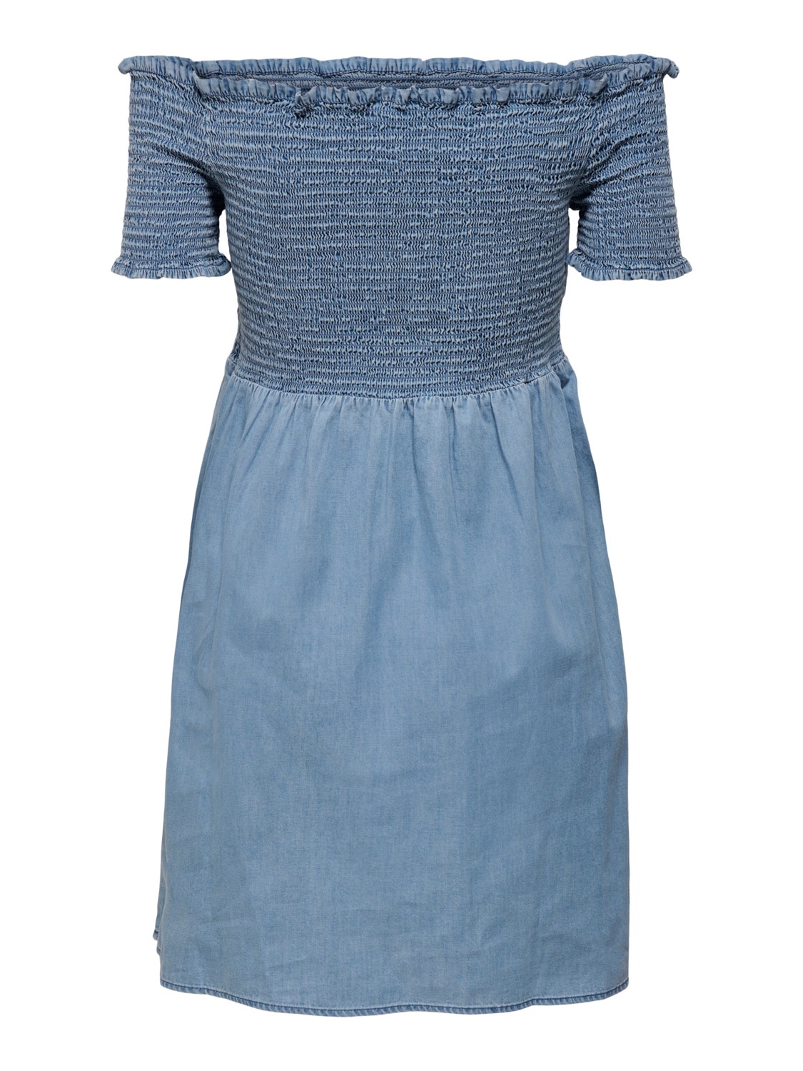 ONLY Robe courte Slim Fit Col carré -Medium Blue Denim - 15228457