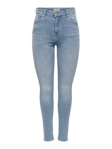 ONLY ONLPOWER MID Waist POUSH UP Skinny Jeans -Special Bright Blue Denim - 15228584