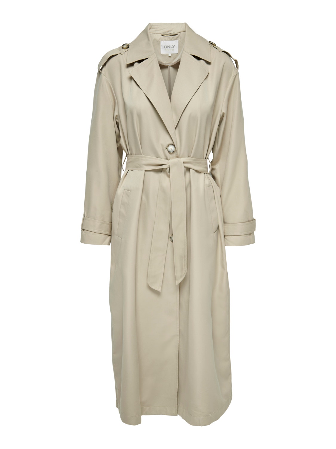 ONLY Trench-coats Col à revers -Humus - 15228624