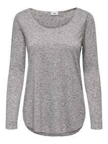 ONLY Normal passform O-ringning T-shirt -Light Grey Melange - 15228826