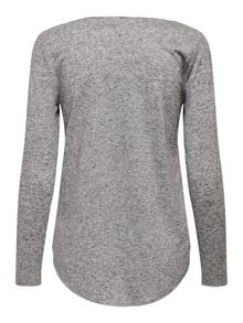 ONLY Regular Fit Round Neck T-Shirt -Light Grey Melange - 15228826