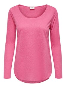 ONLY T-shirts Regular Fit Col rond -Shocking Pink - 15228826