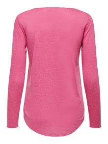 ONLY Normal geschnitten Rundhals T-Shirt -Shocking Pink - 15228826