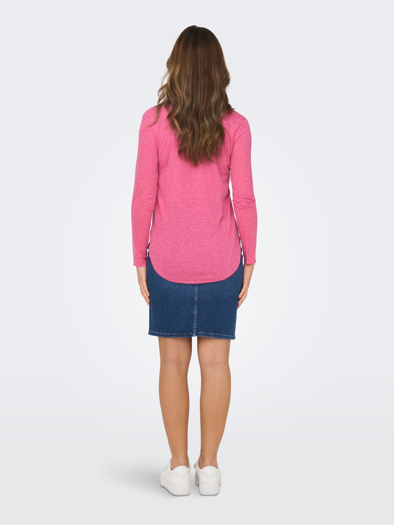 ONLY Regular Fit O-hals T-skjorte -Shocking Pink - 15228826