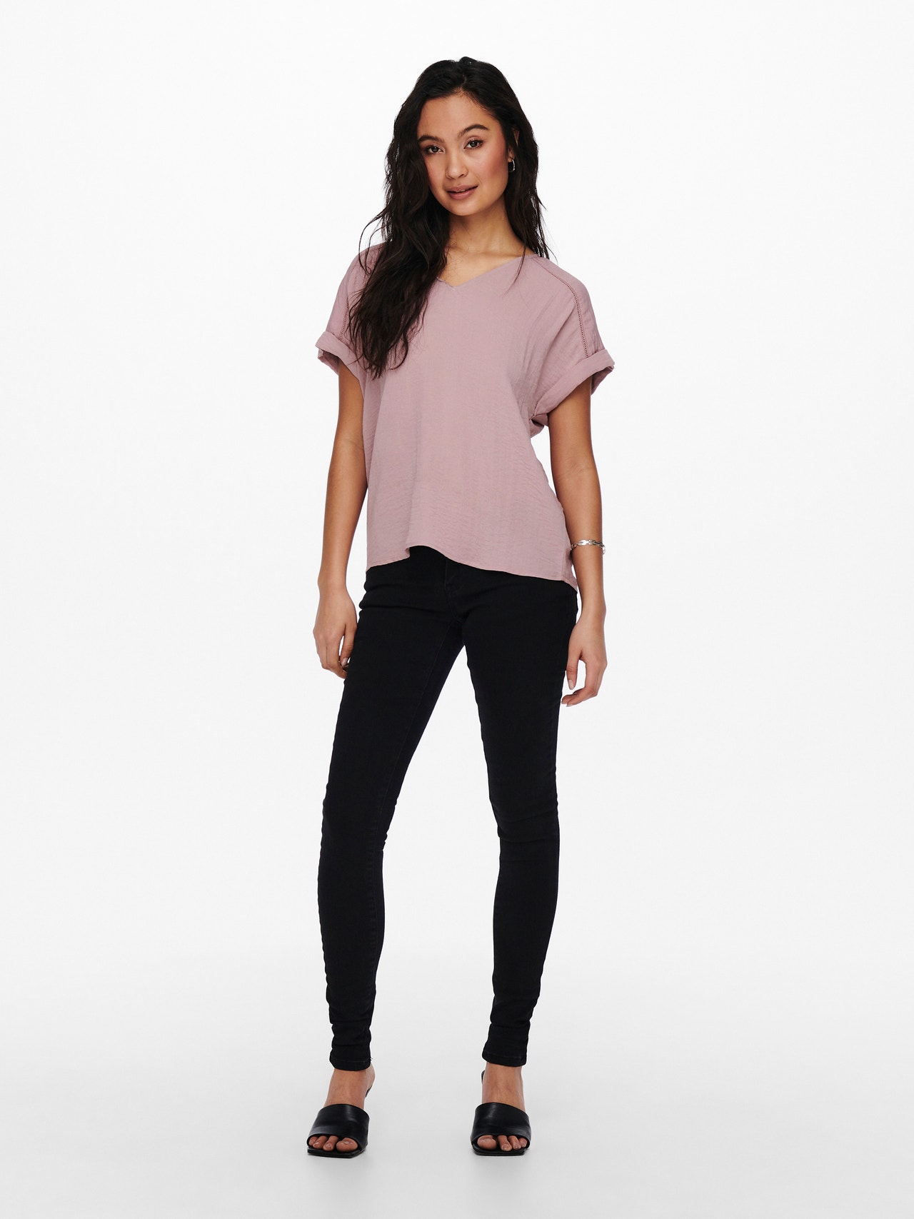ONLY Loose fitted Top -Woodrose - 15229004