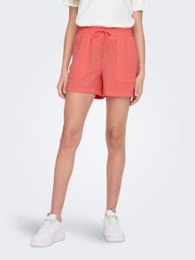 ONLY Einfarbige Shorts -Georgia Peach - 15229049