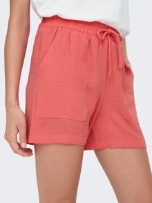 ONLY Ensfarvet Shorts -Georgia Peach - 15229049