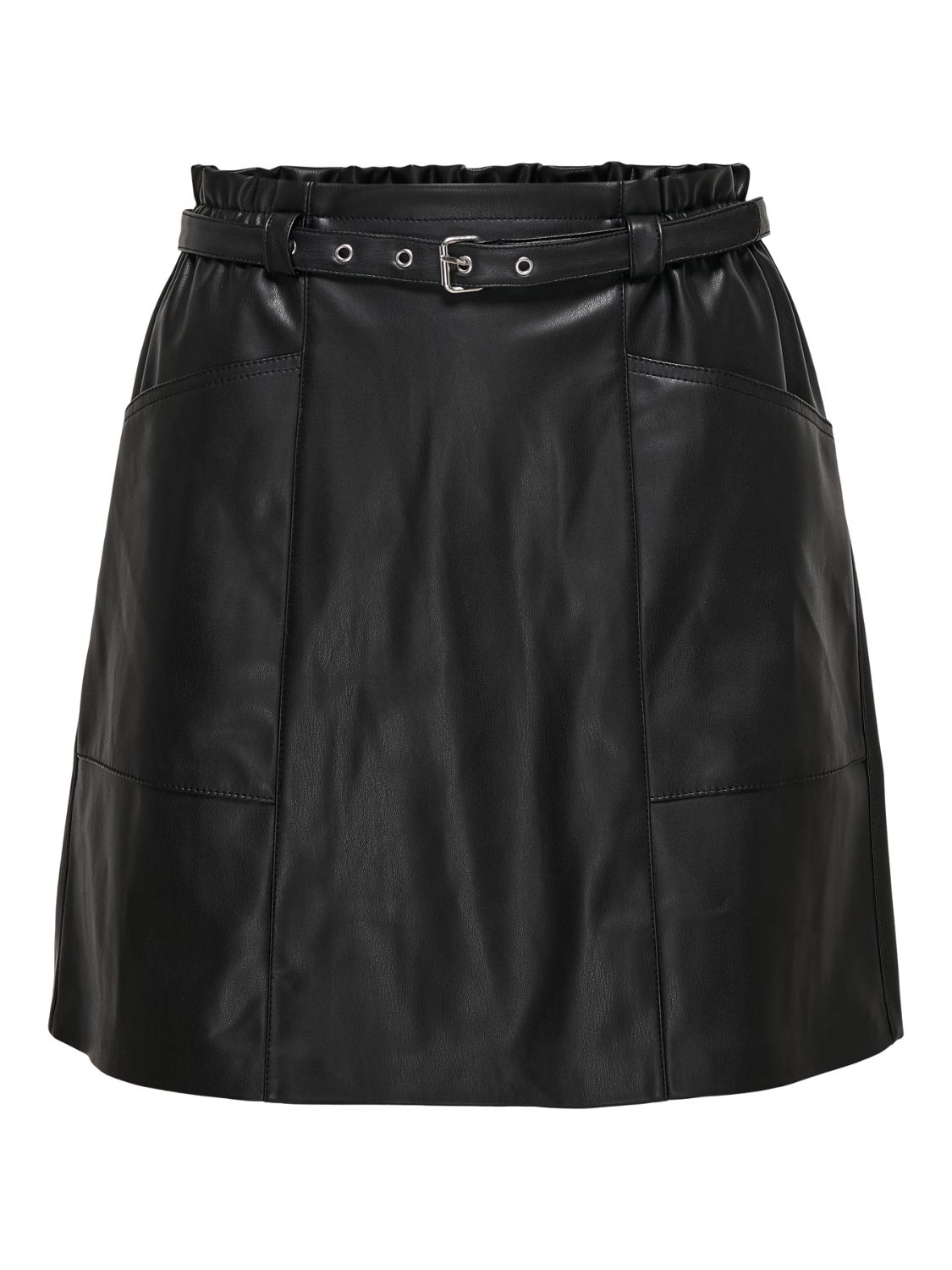 Leather mini skirt deals with belt