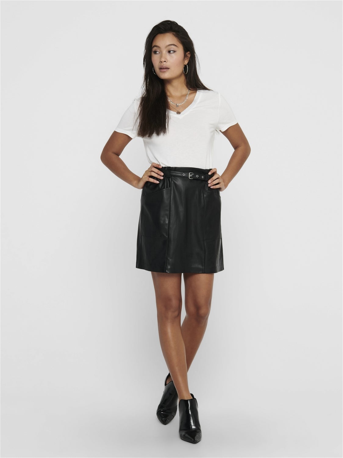 Faux leather 2025 skirt only