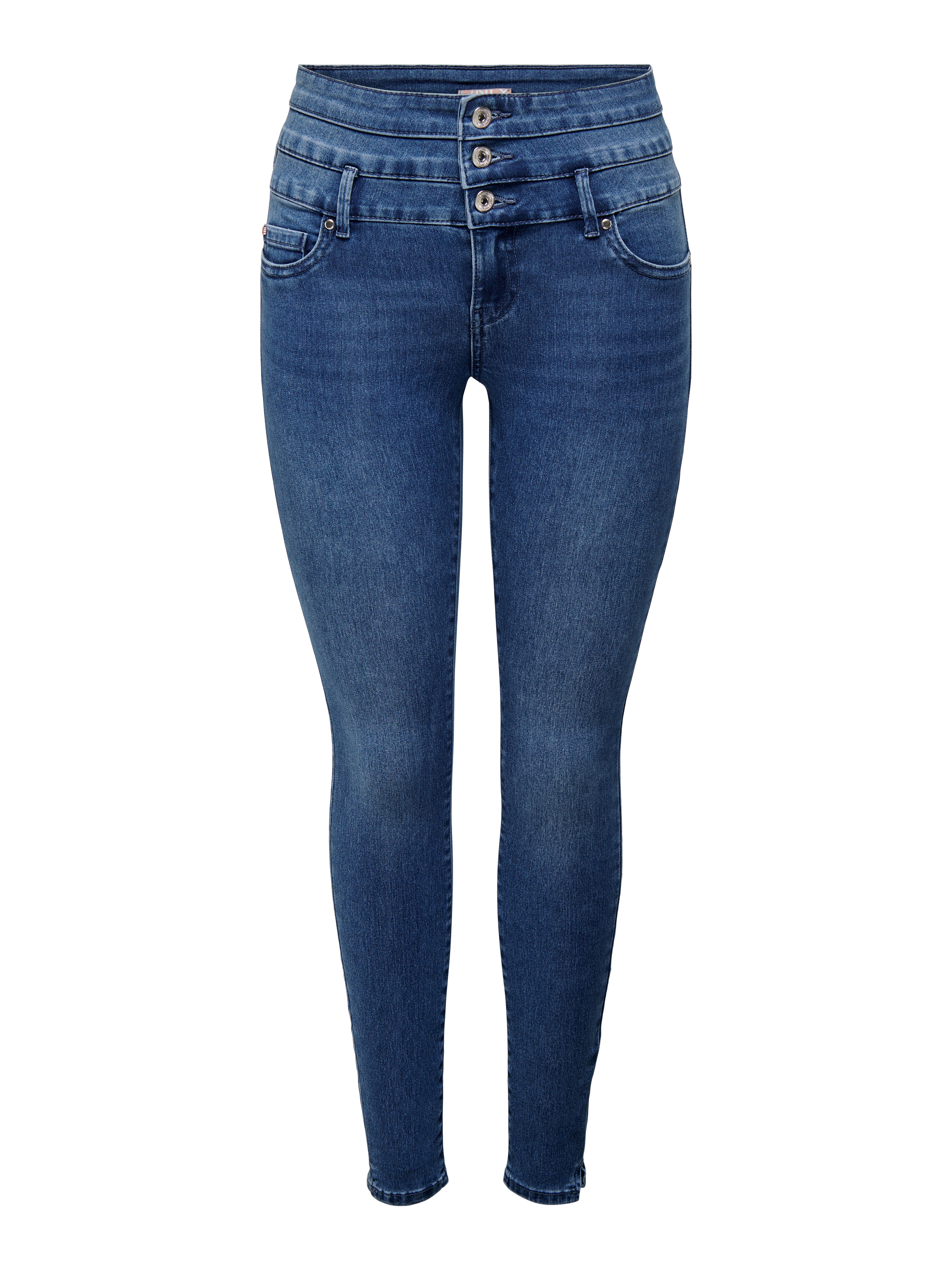 Damen Skinny Jeans Hose Mit Jeanshose High Löchern Festival Fashion