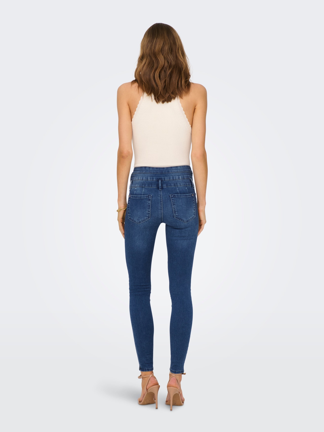 ONLY Skinny Fit High waist Jeans -Medium Blue Denim - 15229245