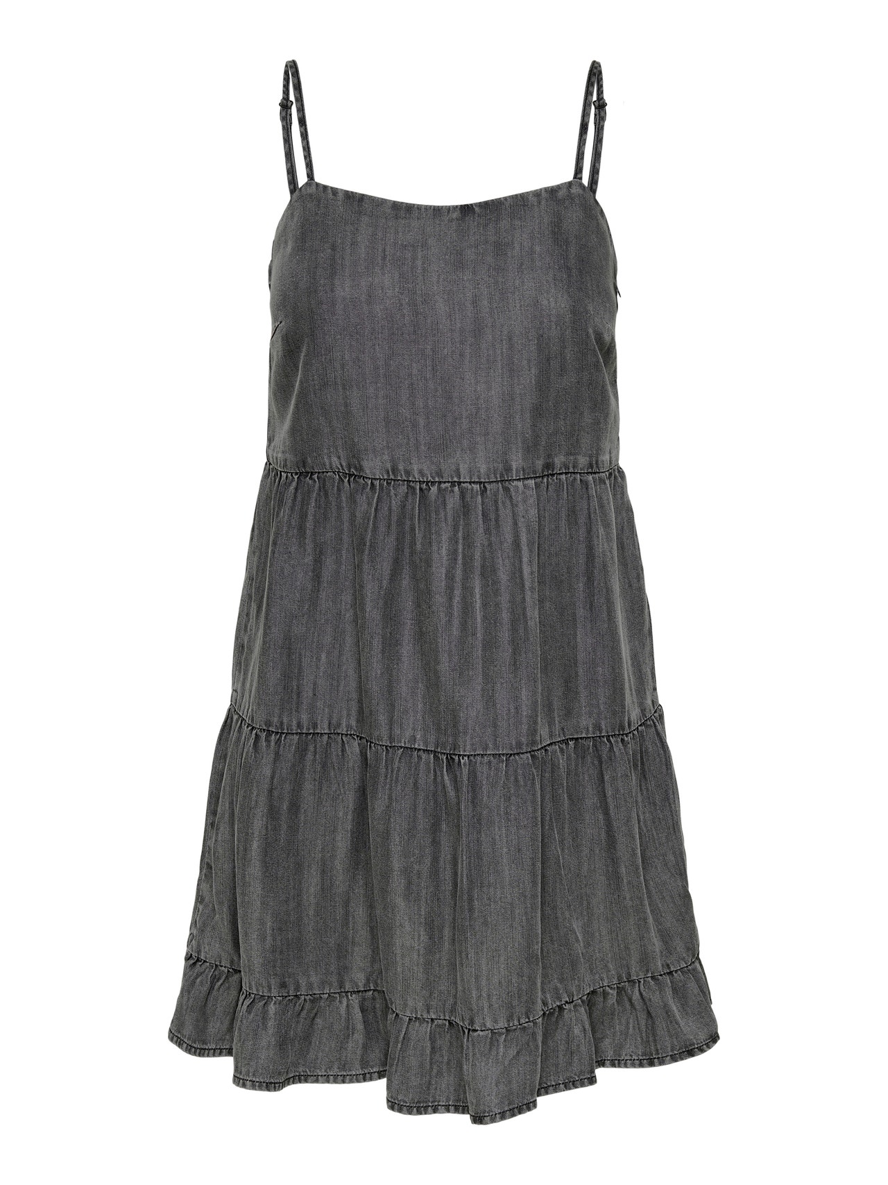 ONLY Loose fit V-Hals Korte jurk -Black Denim - 15229349