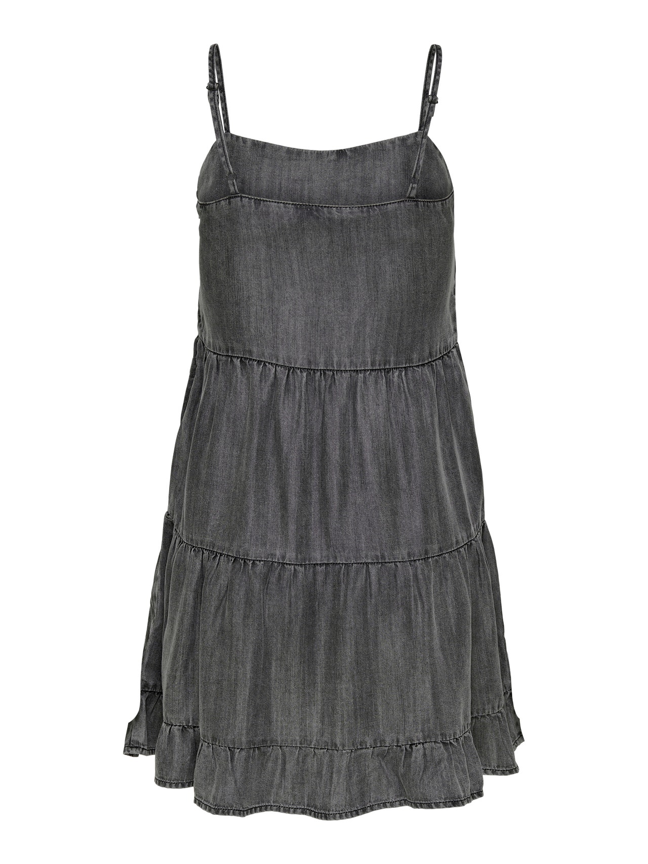 ONLY Locker geschnitten V-Ausschnitt Kurzes Kleid -Black Denim - 15229349