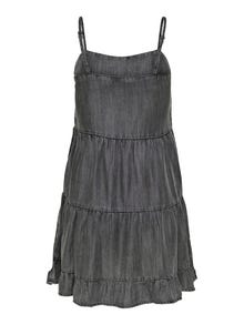 ONLY Loose Fit V-Neck Short dress -Black Denim - 15229349